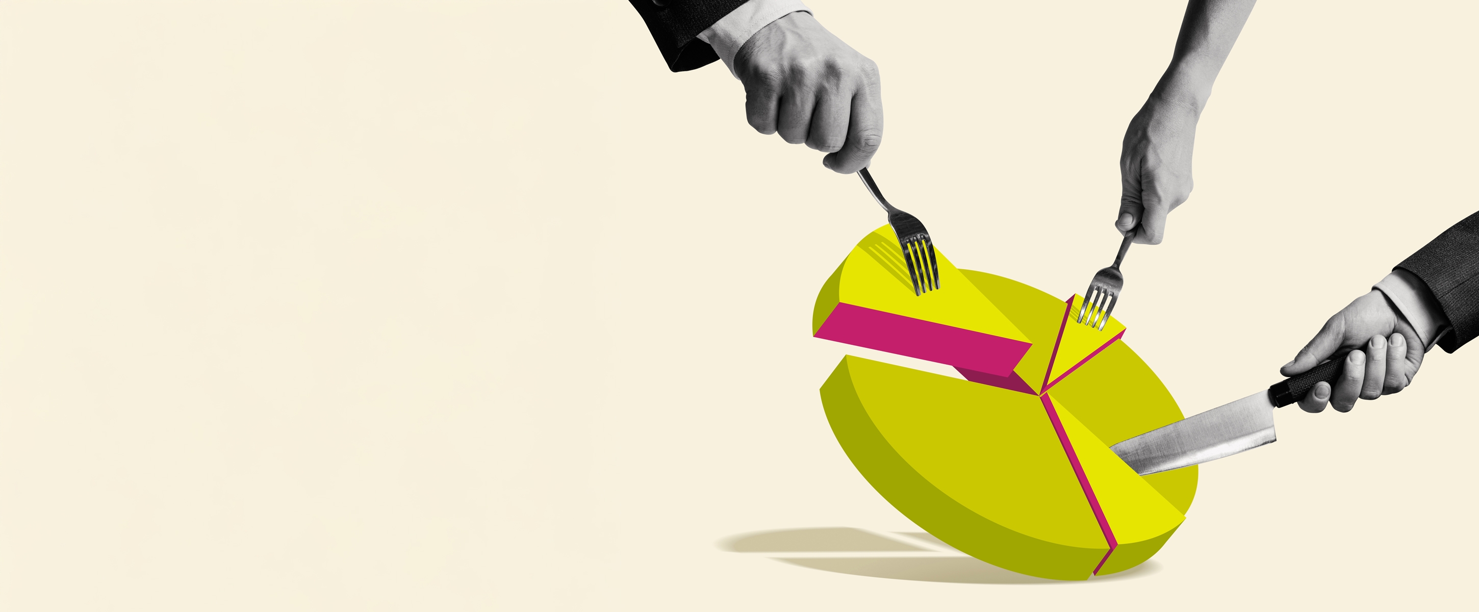 Receiving dividends among investors.