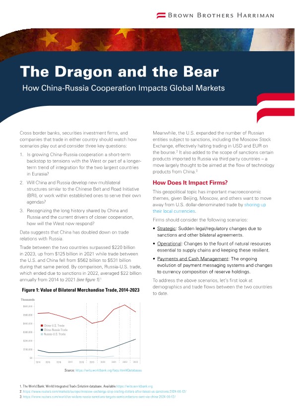 The Dragon and the Bear: How China-Russia Cooperation Impacts Global Markets