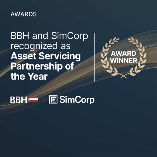BBH and SimCorp recognized as Asset Servicing Partnership of the Year