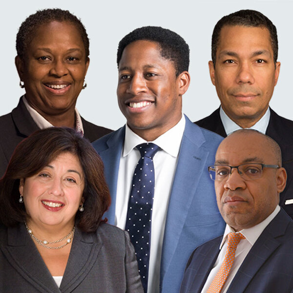 Headshots of five BBH employees: Maroa Velez, Valentino Carlotti, Donavan Brown, Richard Morgan and Marcia Reid