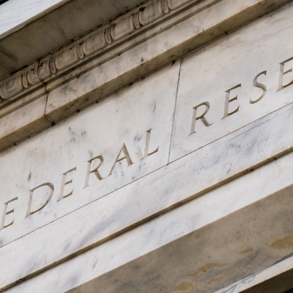 Facade on the Federal Reserve Building in Washington DC