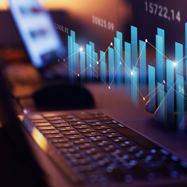 growth in business and finance, growing graphs and charts with statistics and digits