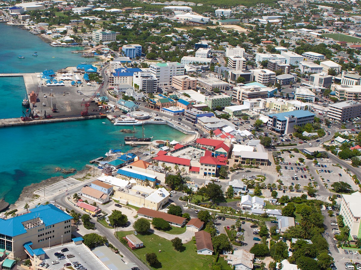 Aerial view of downtown Georgetown, financial district